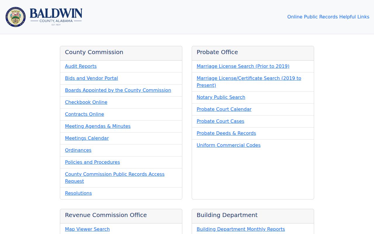 Baldwin County Open Baldwin public records portal