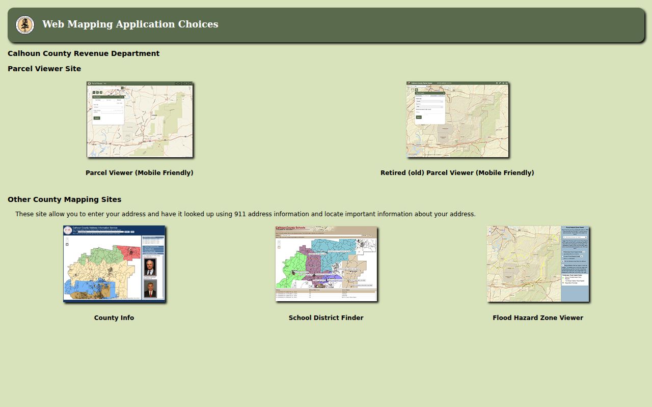 Calhoun County GIS tax system