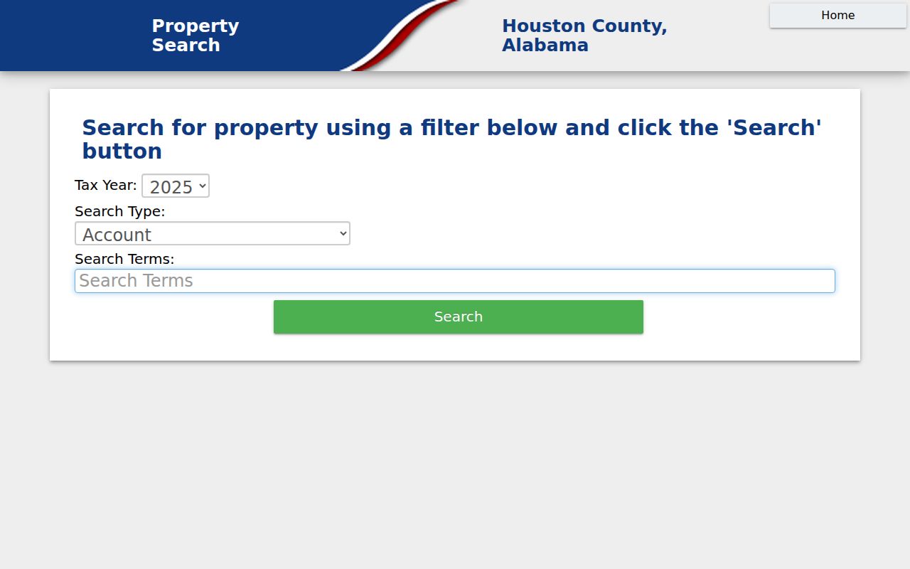 Houston County property owner search database