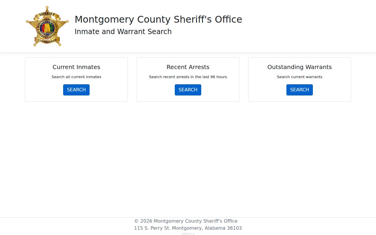 Montgomery County inmate search database